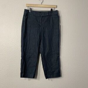 Ann‎ Taylor Curvy Women's Denim Colored Capri Pants Size 6 Lightweight Stretch